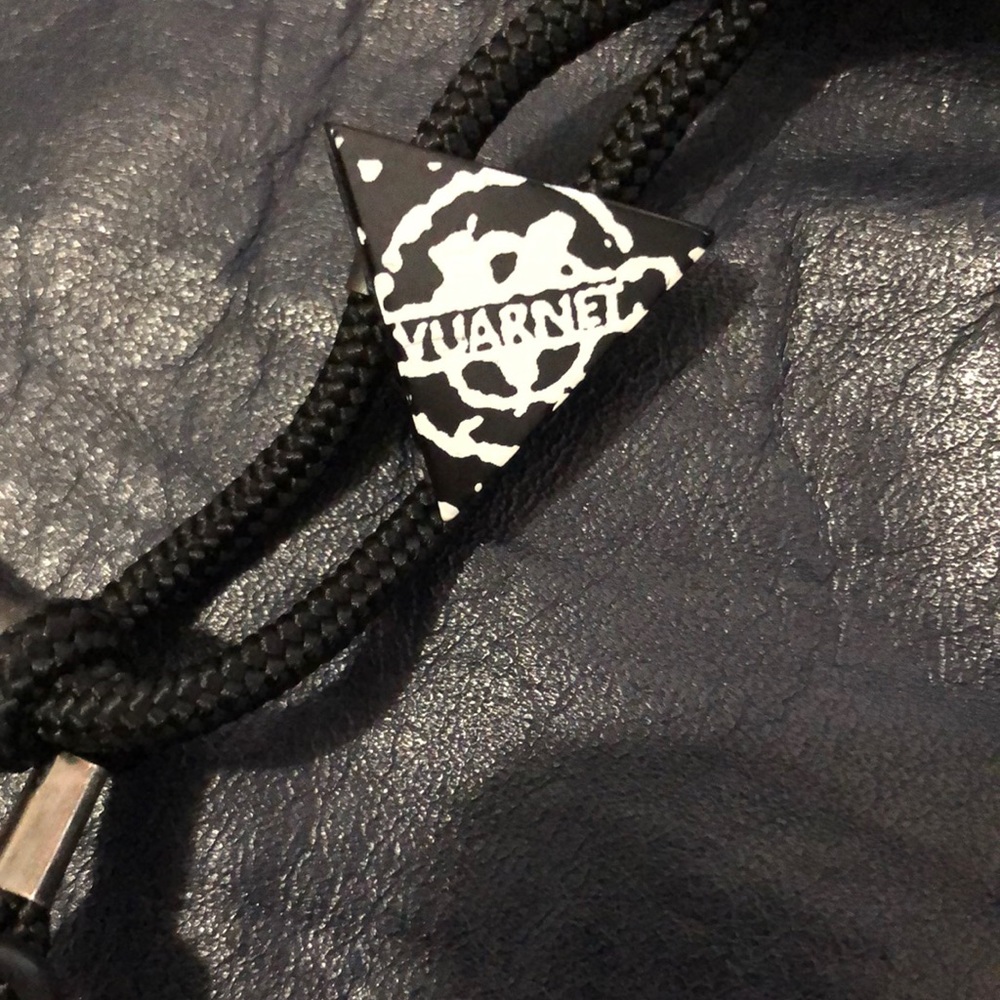 Vuarnet leather pouch vintage retro navy black silver